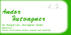 andor hutvagner business card